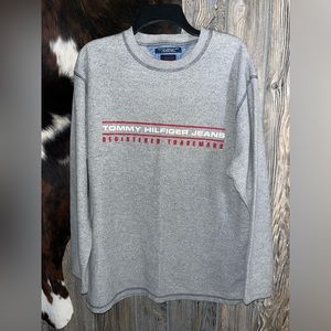 Tommy Hilfiger Tommy Jeans size men’s medium gray vintage pullover sweatshirt